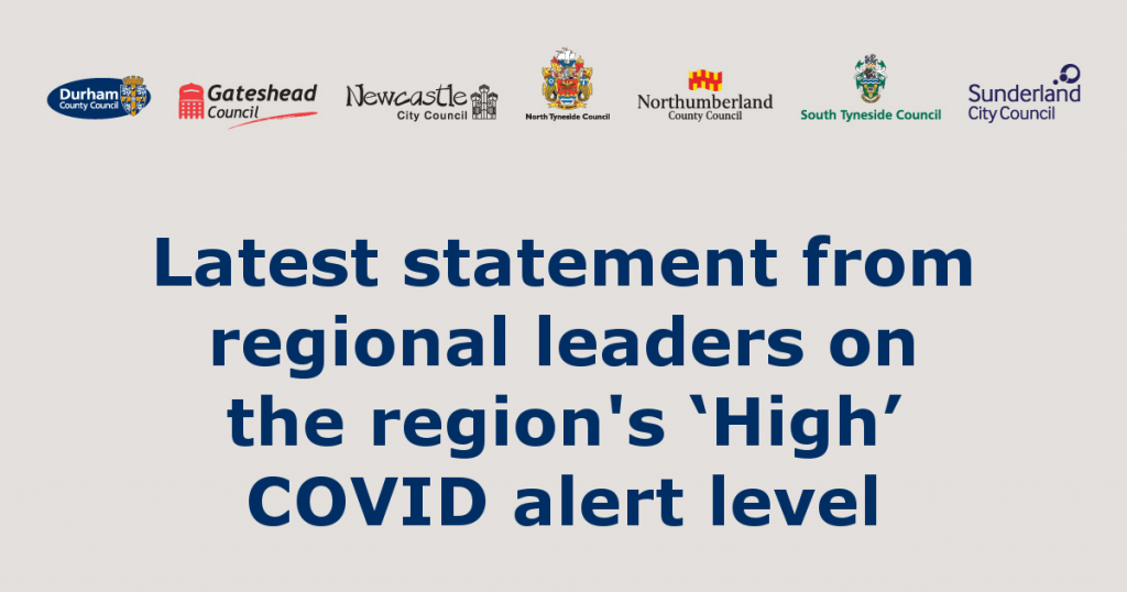 Latest statement from regional leaders on the region's ‘High’ COVID alert level