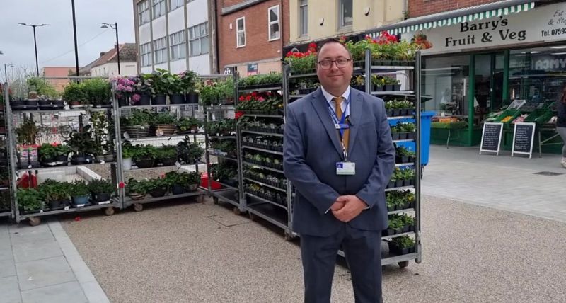 Town centre liaison officer Wayne Young on Bedford Street, North Shields Town centre liaison officer Wayne Young on Bedford Street, North Shields