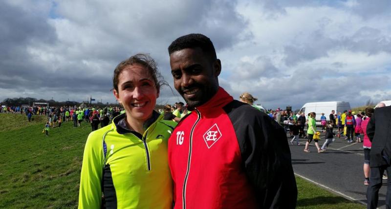 10k Road Race winners Justina and Tadele