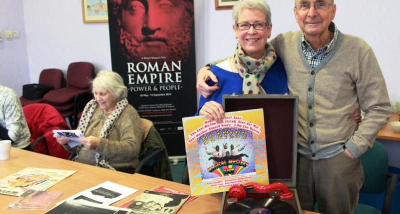 Jack and Pauline Kruyer from the Time Travellers group at Segedunum Roman Fort. This week, the group played records and reminisced about music from their younger days. Jack and Pauline Kruyer from the Time Travellers group