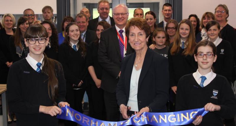 Elected Mayor Norma Redfearn opens Norham High School's new Learning Resource Centre Elected Mayor Norma Redfearn opens Norham High School's new Learning Resource Centre