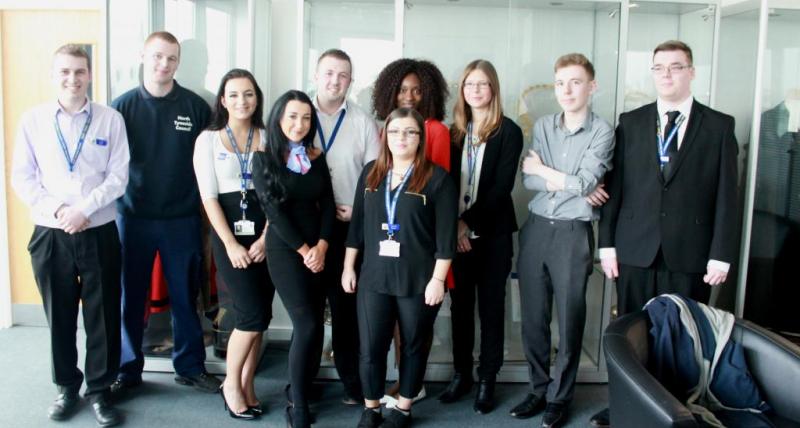 North Tyneside Council's apprentices at the celebratory lunch