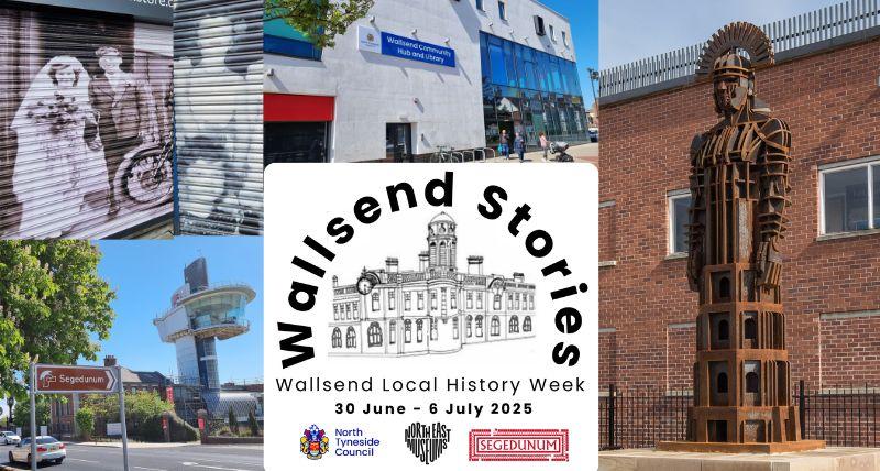 A composite image of Segedunum, Wallsend library, historic shop shutters and the Centurion statue A composite image of Segedunum, Wallsend library, historic shop shutters and the Centurion statue