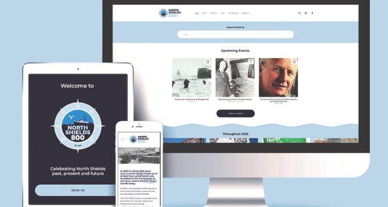 The North Shields 800 website, by North Shields graphic designer Kimberley Creative. 