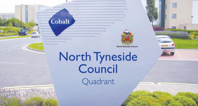 North Tyneside Council sign at its headquarters