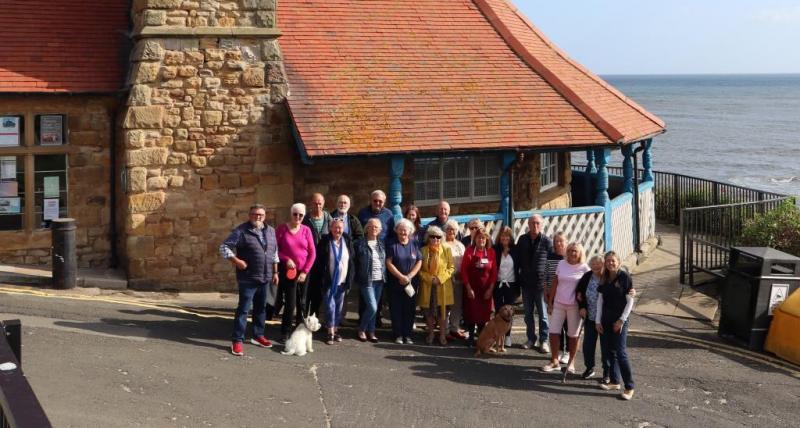 Volunteers and trustees outside Cullercoats Watch House