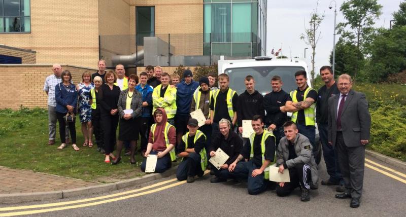 Trainees received certificates at North Tyneside Council's headquarters