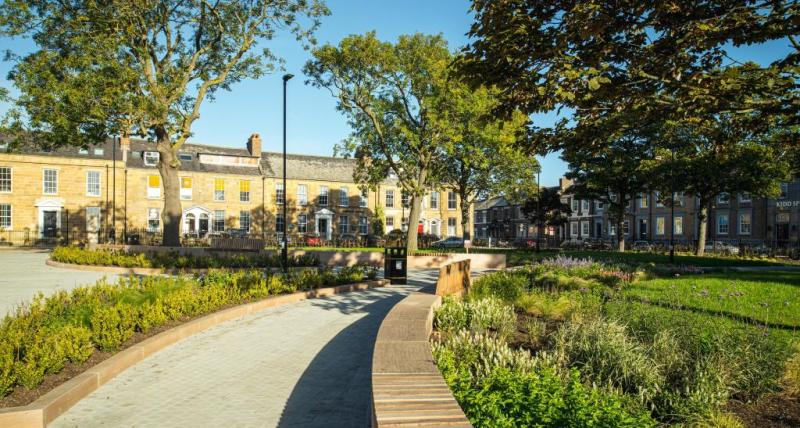 Photo of Northumberland Square after redevelopment 